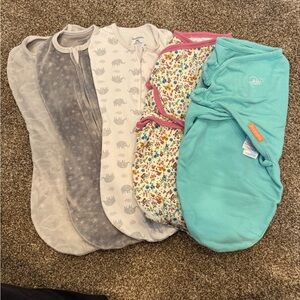SwaddleMe Baby Swaddles in Gray, White, and Teal